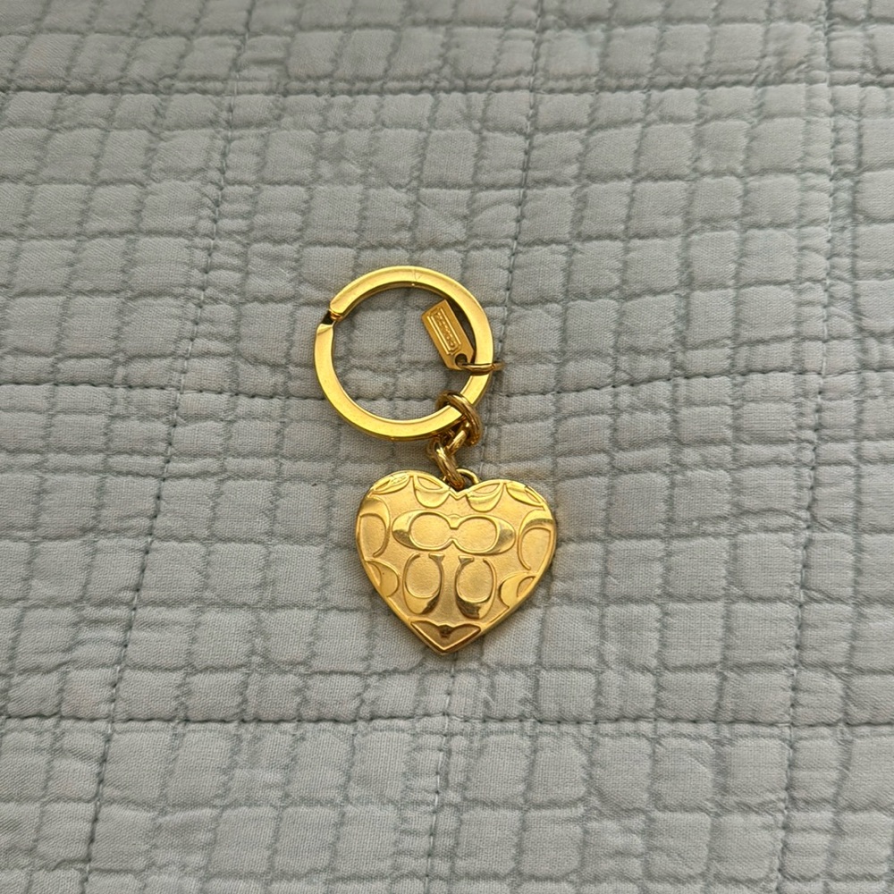 Coach locket keychain